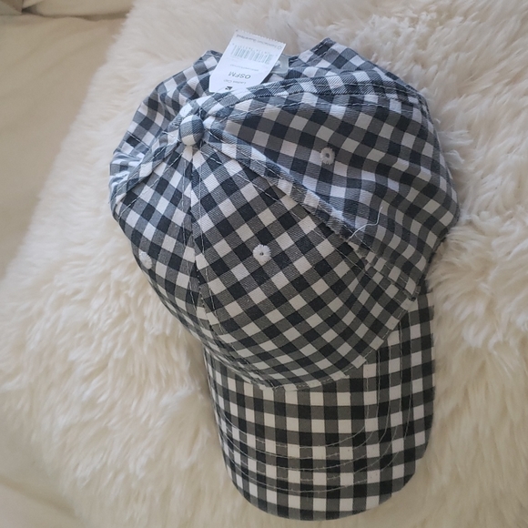 Time and true gingham print baseball cap - Picture 2 of 4